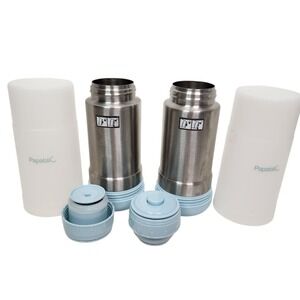 Papablic Travel Warming Flask 2 Pack Portable Baby Bottle Warmer Stainless Steel